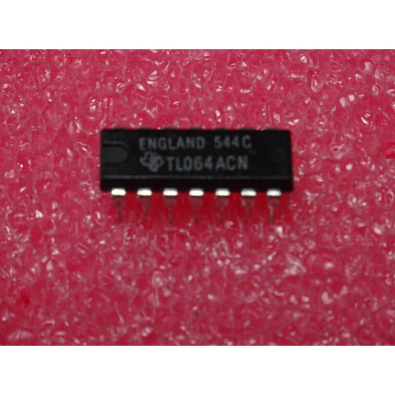 TL064ACN (Texas Instruments) - Amplificateur Opérationnel Quadruple JFET à Faible Consommation (Boîtier DIP-14)