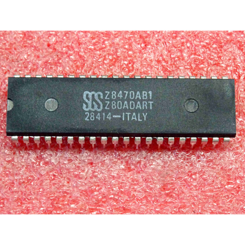 Z8470AB1 (SGS / Zilog) - Contrôleur de Communications Série Asynchrone Z80 DART (Boîtier DIP-40)