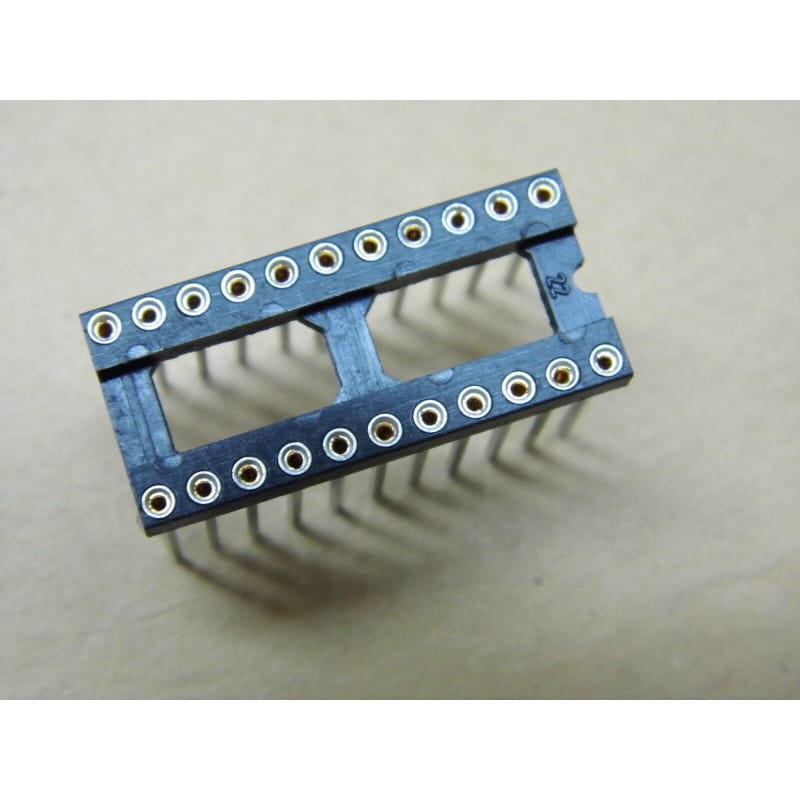 Support de Circuit Intégré Tulipe à Wrapper 22 Broches (Qualité Pro, Noir - Lot de 5)