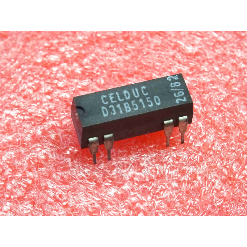 Lot de 2 Relais Reed DIL Celduc D31B5150 (1 Contact Repos / NC, Bobine 12V)
