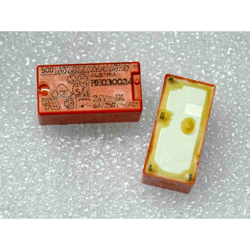 Relais Électromagnétique Schrack / TE Connectivity RE030024 (Bobine 24Vdc, 6A, SPST-NO, 1 Form A)