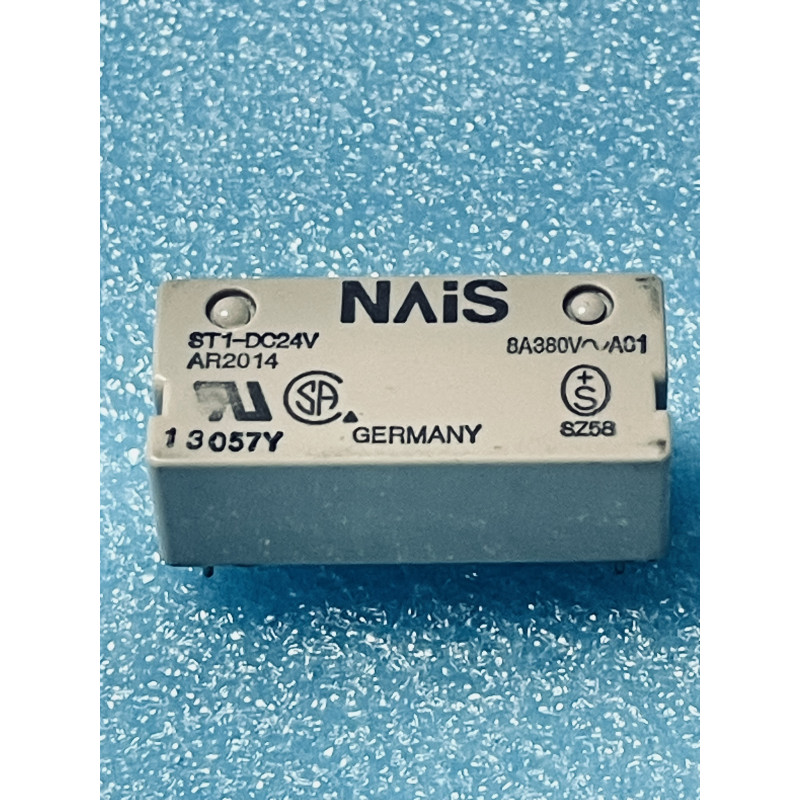 Relais Électromagnétique Nais / Matsushita ST1-DC24V (Bobine 24Vdc, 8A / 380Vac, Série ST)