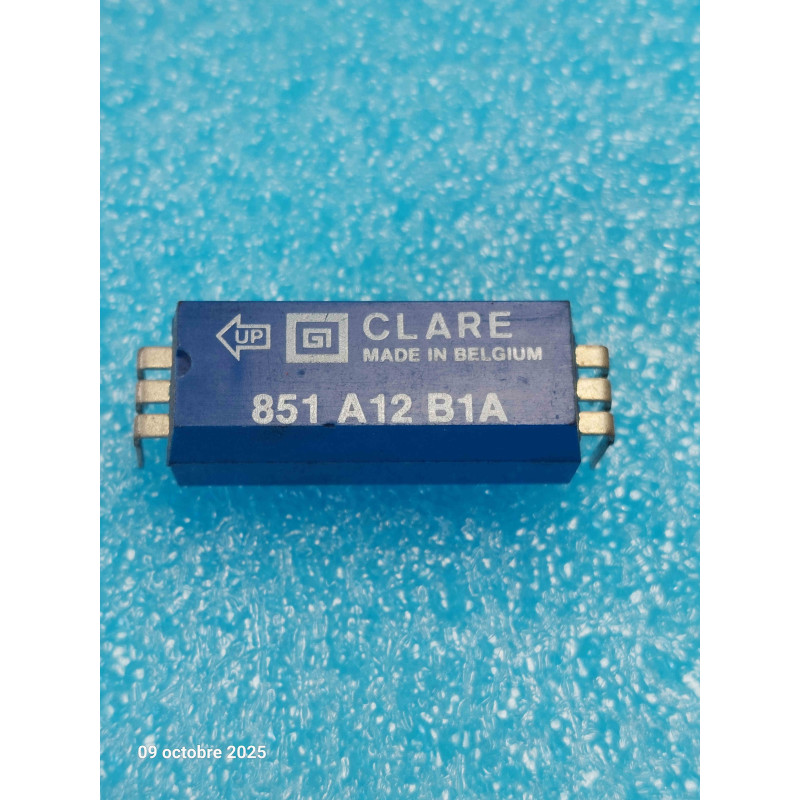 Relais Reed CP Clare 851A12B1A (Bobine 12Vdc, 6 Broches, Fabriqué en Belgique)