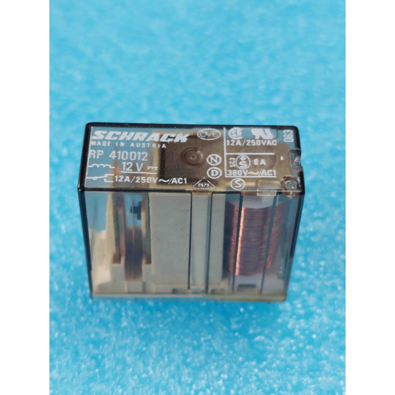 Relais Électromagnétique Tyco / Schrack RP410012 (Bobine 12Vdc, 12A / 250Vac, SPDT, 5 Broches)