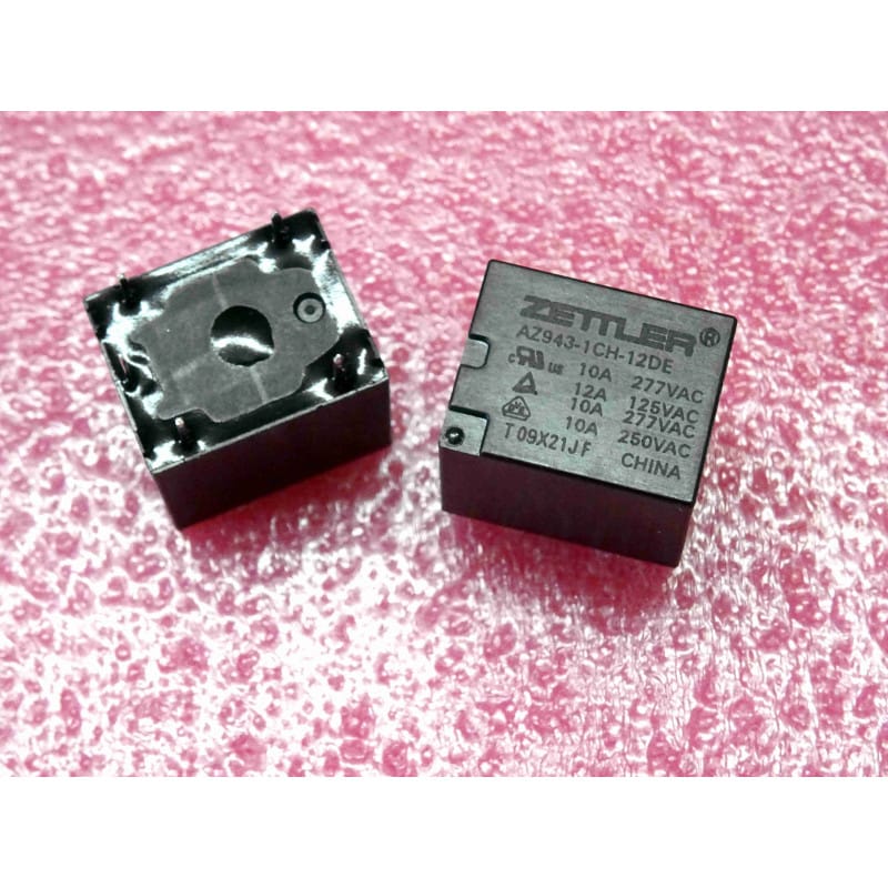 Relais Électromagnétique Zettler AZ943-1CH-12DE (Bobine 12Vdc, 10A, 1 Form C, Étanche)