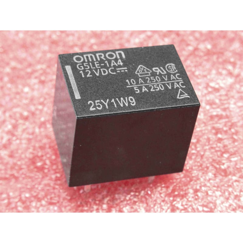 Relais Électromagnétique de Puissance Omron - Référence G5LE-1A4-12VDC (Bobine 12Vdc, 10A, 1 Form A / SPST-NO, Contacts AgSnO2)