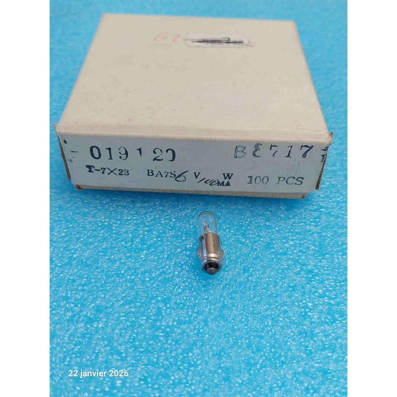 Boîte de 100 Ampoules BA7S 6V 100mA (0.6W) - Réf: B8717 / 019120