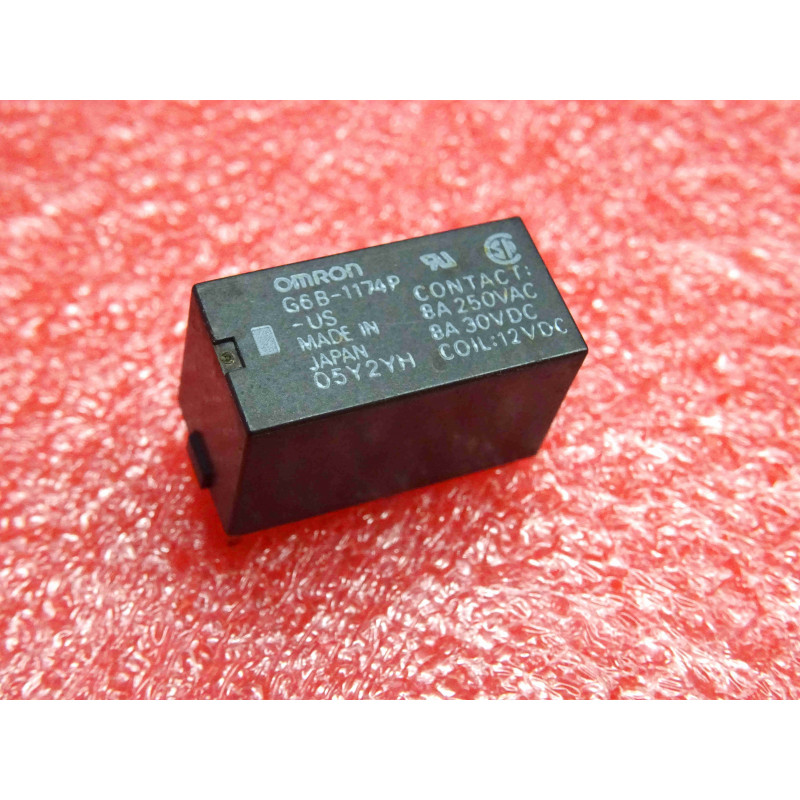 Relais Électromagnétique de Puissance Omron - Référence G6B-1174P-US-DC12 (Bobine 12Vdc, 8A, SPST-NO, Boîtier Entièrement Scellé)