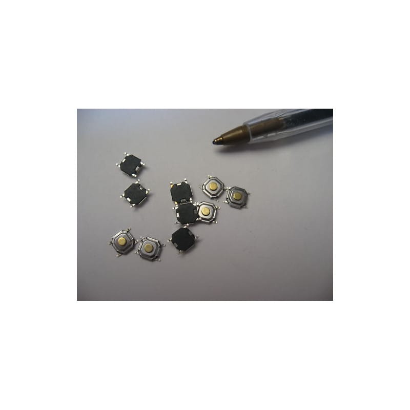 Lot de 20 Touches Contact Horizontal CMS (SMD) Extra-Plates - 5x5x1.6 mm