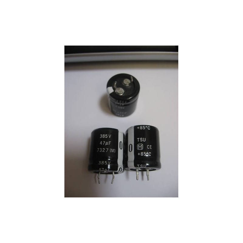 [201074838045] Lot de 5 Condensateurs Électrolytiques Snap-In Panasonic — 385V, 47 µF (85°C, Format Ø 22 × 25 mm)