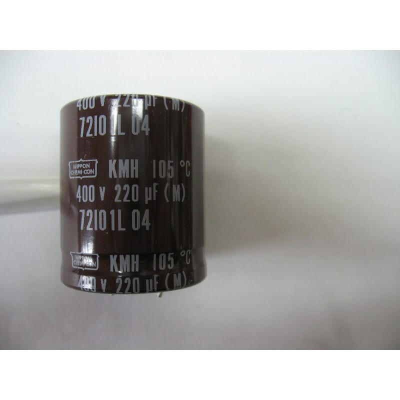 [200910326903] Condensateur Électrolytique Snap-In Nippon Chemi-Con — 400V, 220 µF (105°C, Format Ø 30,1 × 35,9 mm)