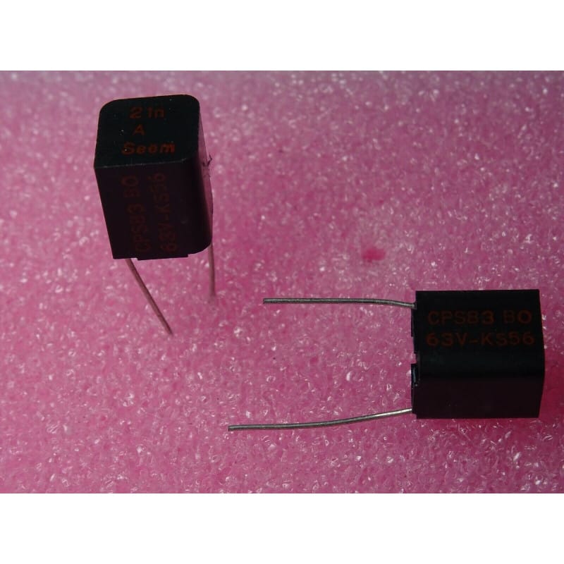 Lot de 5 Condensateurs de Précision SEEM CPS83B0 — 21 nF / 210000 pF, 63V (Pas de 10 mm)