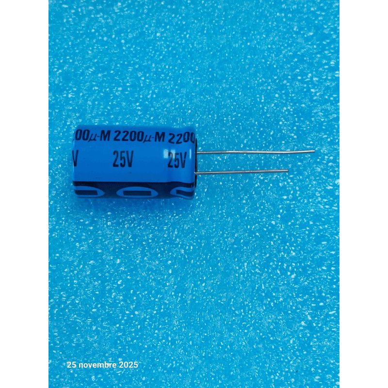 (Lot x4) Condensateur Chimique Électrolytique Radial 2200 µF 25V (85°C) - Vishay BC Components / Série 037 RSN (16 x 26,5 mm)