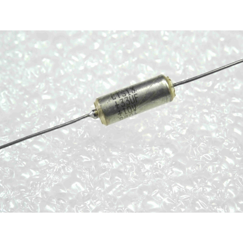 (Lot x5) Condensateur Tantalum Axial 33 µF 10V - Firca / Série CTS13 (4 x 11 mm)