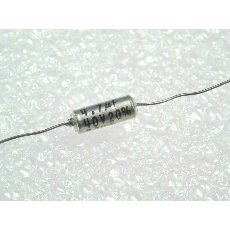 (Lot x2) Condensateur Tantalum Axial 4,7 µF 40V 20% - Firca / Série CTS13 (4 x 11 mm)