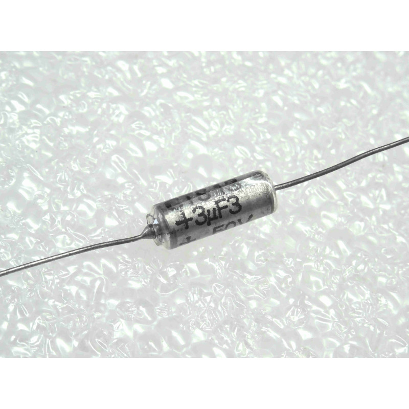 (Lot x10) Condensateur Tantalum Axial 3,3 µF 50V 10% - Firca / Série CTS13 (4 x 11 mm)
