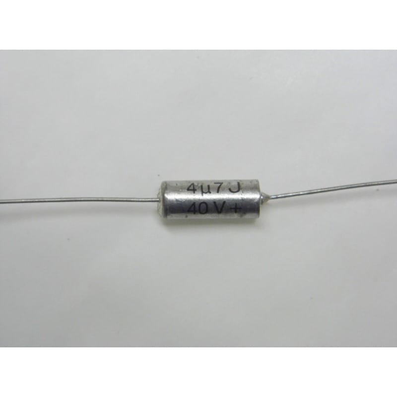 [191375262618] (Lot x10) Condensateur Tantalum Axial 4,7 µF 40V 5% - Série CTS13