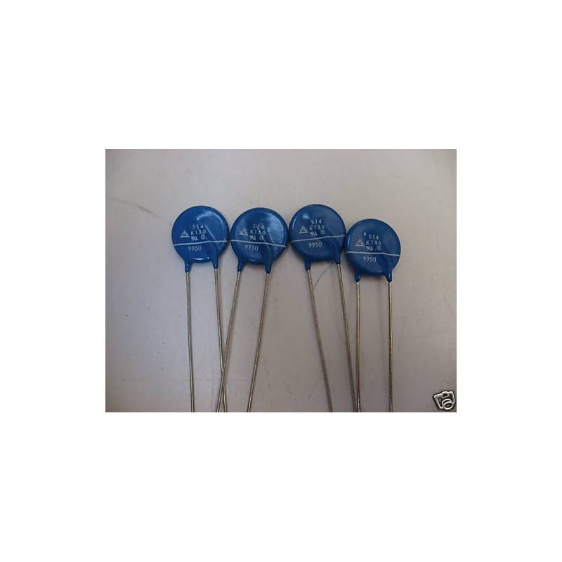 (Lot x6) Varistances / VDR S14K150 - Diamètre 14 mm (Tension RMS 150V AC / Tension de claquage ~240V - 395V)