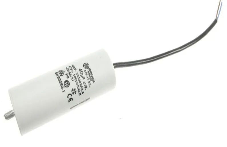Condensateur Permanent de Démarrage Moteur 40 µF 450V AC ±5% (à Fils) – Qualité Professionnelle