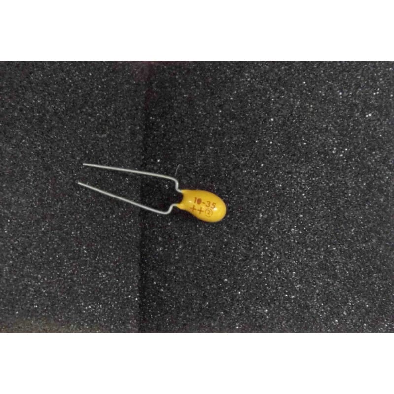 Lot de 5 Condensateurs Tantale Solide Goutte 10 µF 35V DC – Pas 5,08 mm