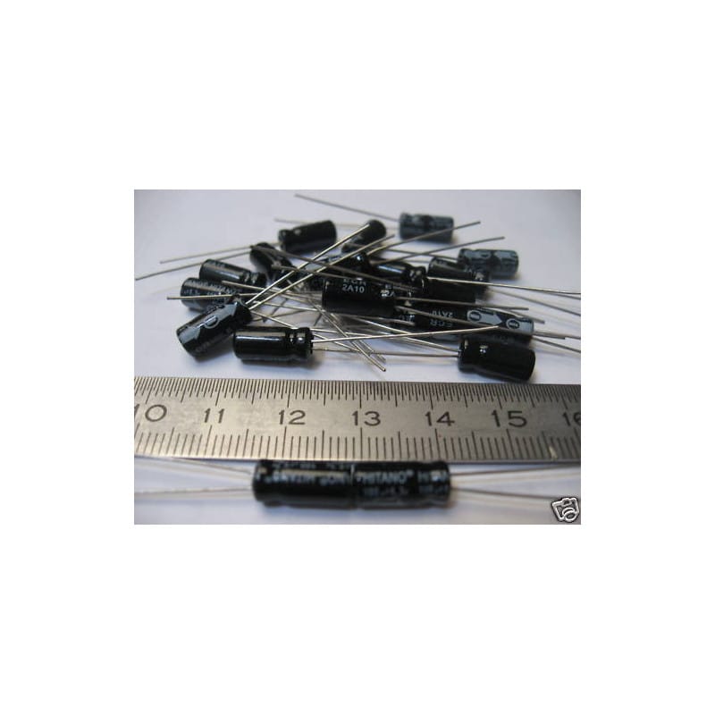 Lot de 20 Condensateurs Chimiques Radiaux 100 µF 6,3V DC – Hitano