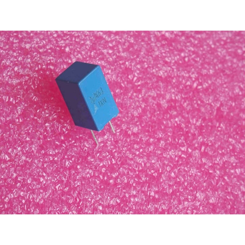 Lot de 5 Condensateurs Film Polypropylène / Polyester 2,2 µF 63V DC ±10% – EPCOS / TDK (Pas 5,08 mm – RoHS)