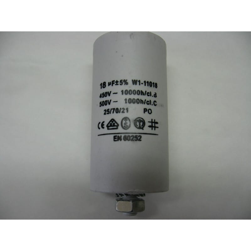Condensateur Permanent / Démarrage Moteur 18 µF (18 uF / 18 mF) 450V AC ±5% – Qualité Professionnelle