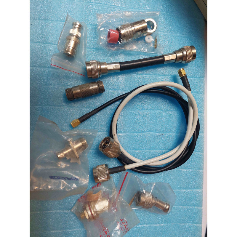 [LOT N 9P] Lot de 9 Connecteurs & Cordons RF - Type N (Mâle/Femelle/Prolongateur)