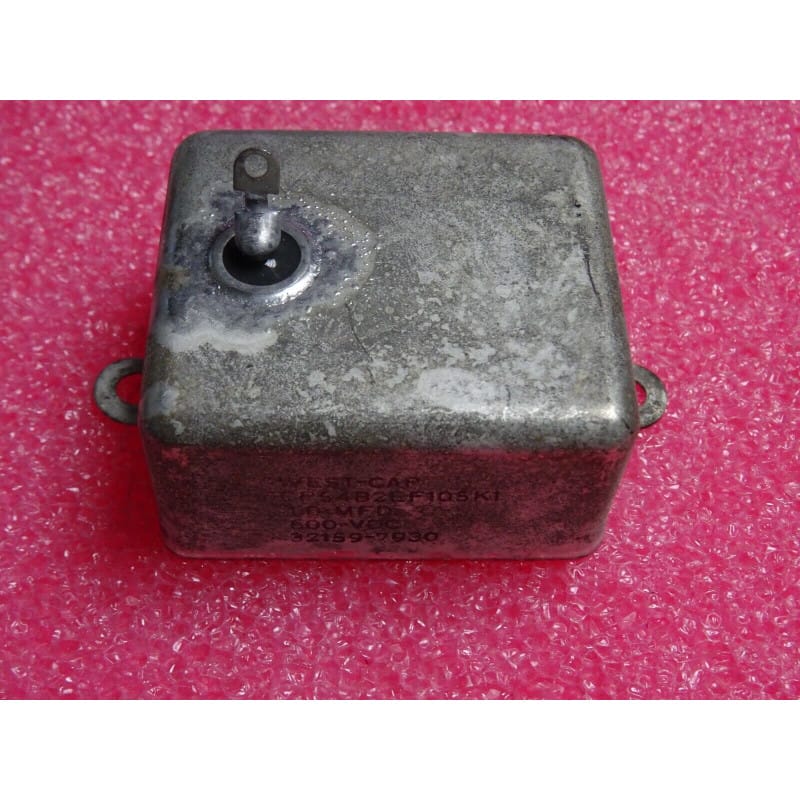 Lot de 2 Condensateurs au Papier Huilé Étanche (PIO) 1 µF 600V DC ±10% – WEST-CAP / Mil-Spec (Référence : CP54B2EF105K1 – Dimensions : 51 x 45 x 25 mm)