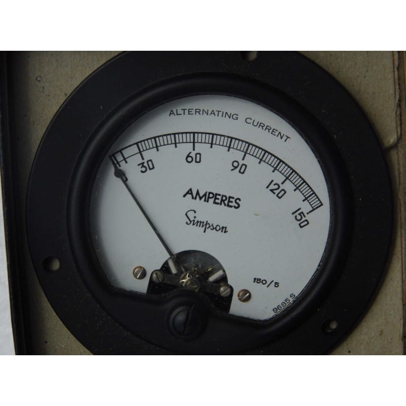 Ampèremètre Analogique de Précision - Simpson Modèle 57 (Diam. 88mm) - Calibre 150A