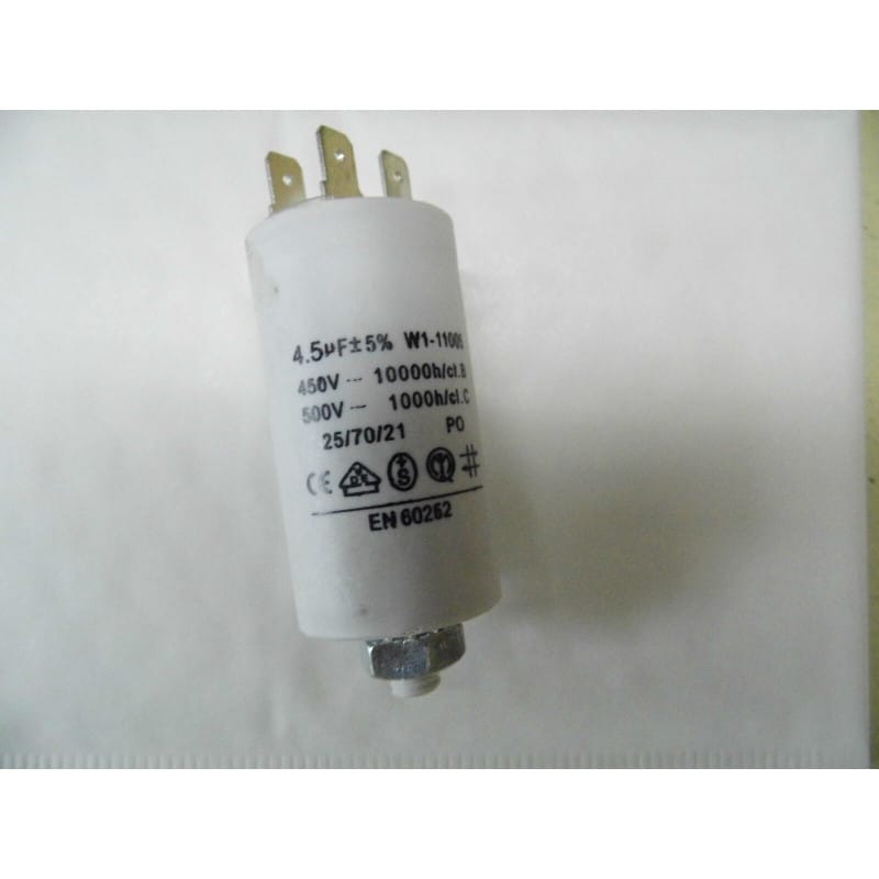 Condensateur Permanent Moteur 4.5 µF - 450V pour Machine à Laver, Compresseur & Moteur Électrique