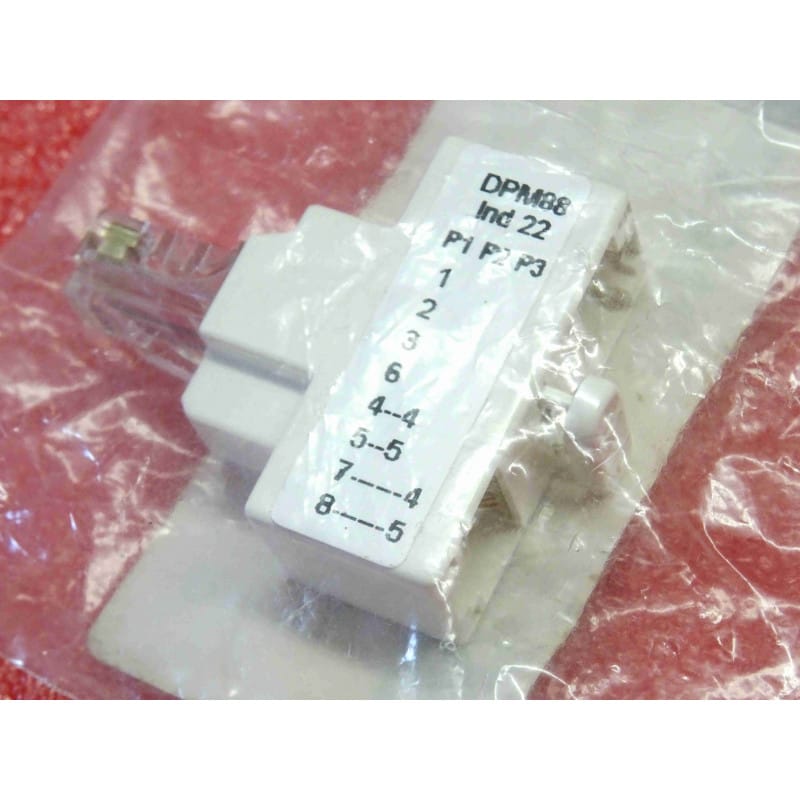 Dédoubleur Compact RJ45 Catégorie 5e Decelect Forgos DPM88 Ind22 (DPM8822) – Spécial Téléphonie (1 Mâle / 2 Femelles)