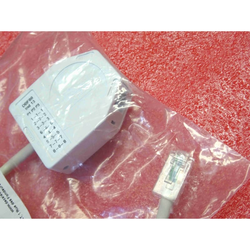 [DBF8813] Cordon Dédoubleur Bretelle RJ45 1 Mâle vers 2 Femelles (Liaison Parallèle) – Decelect Forgos DBF8813 (DBF88 Ind13)