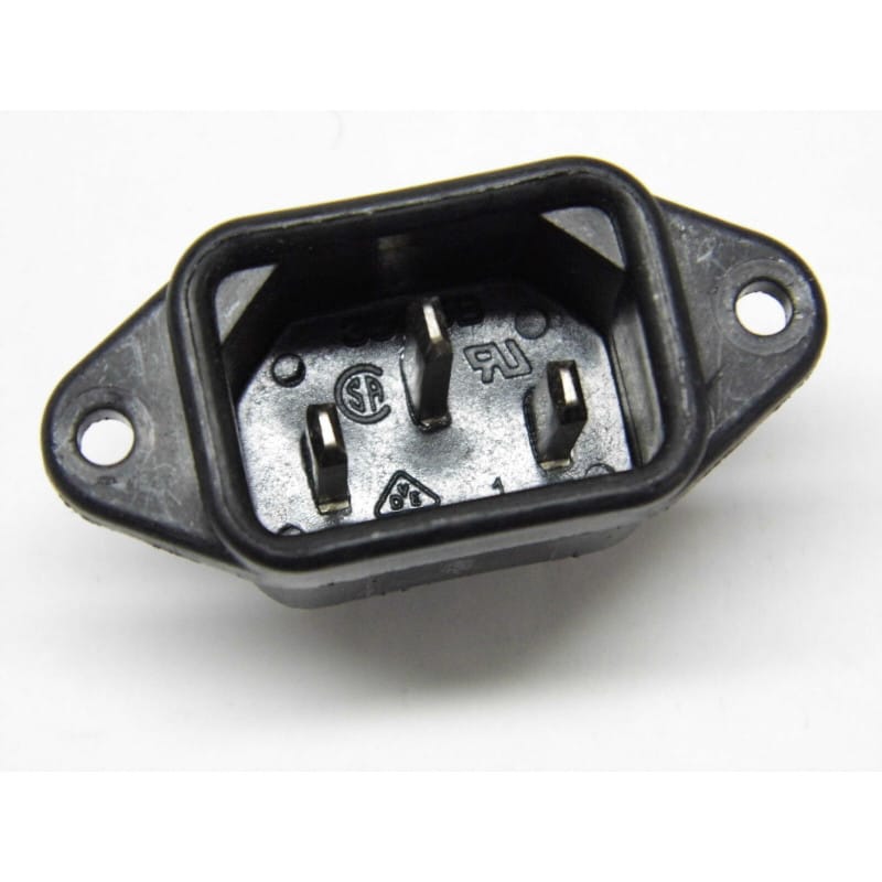 Lot de 4 Embases Mâles Encastrables IEC C14 (Connecteur d'Alimentation Secteur avec Fûts / Cosses à Souder)