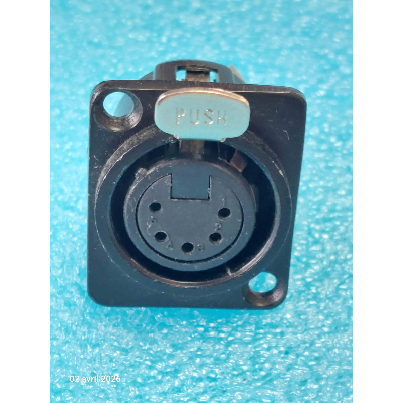 Lot de 2 Embases Femelles XLR 5 Broches à Encastrer pour Châssis (XLR-5 Femelle Panneau)
