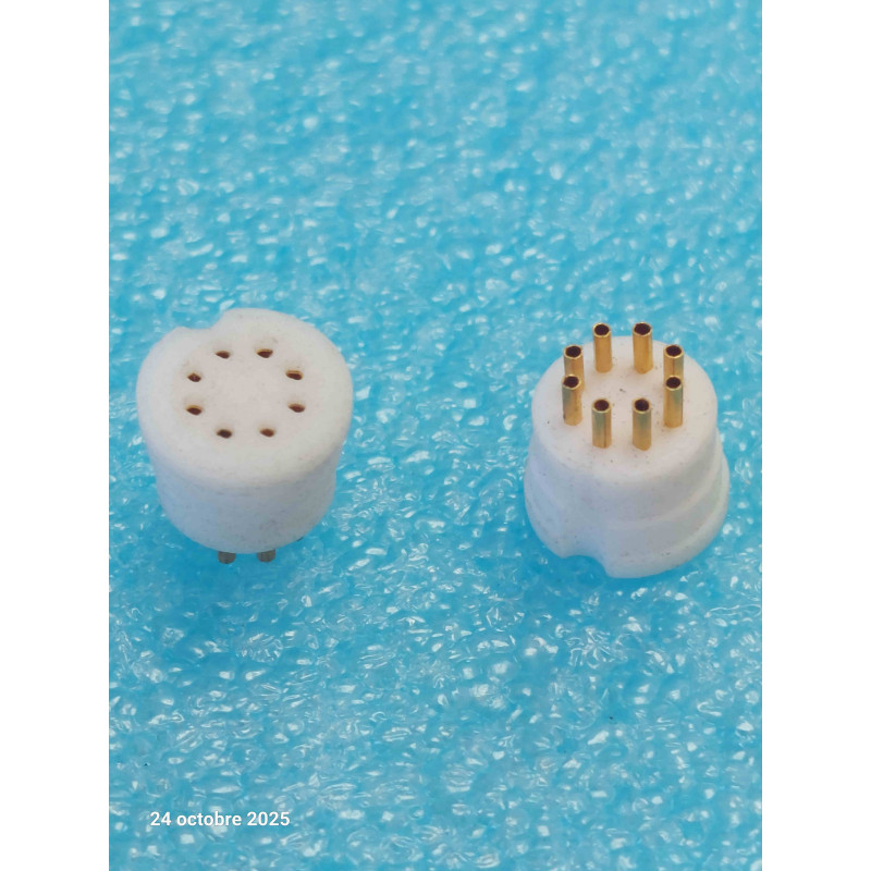 Lot de 4 Supports pour Circuits Intégrés Ronds au Boîtier TO-99 (8 Pattes) – Contacts Dorés