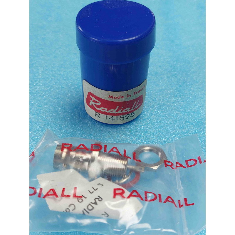 Fiche Technique & Spécifications : Connecteur Coaxial RF Radiall R141625 – Embase BNC Femelle Droite Hermétique pour Montage Façade (50 Ohms)