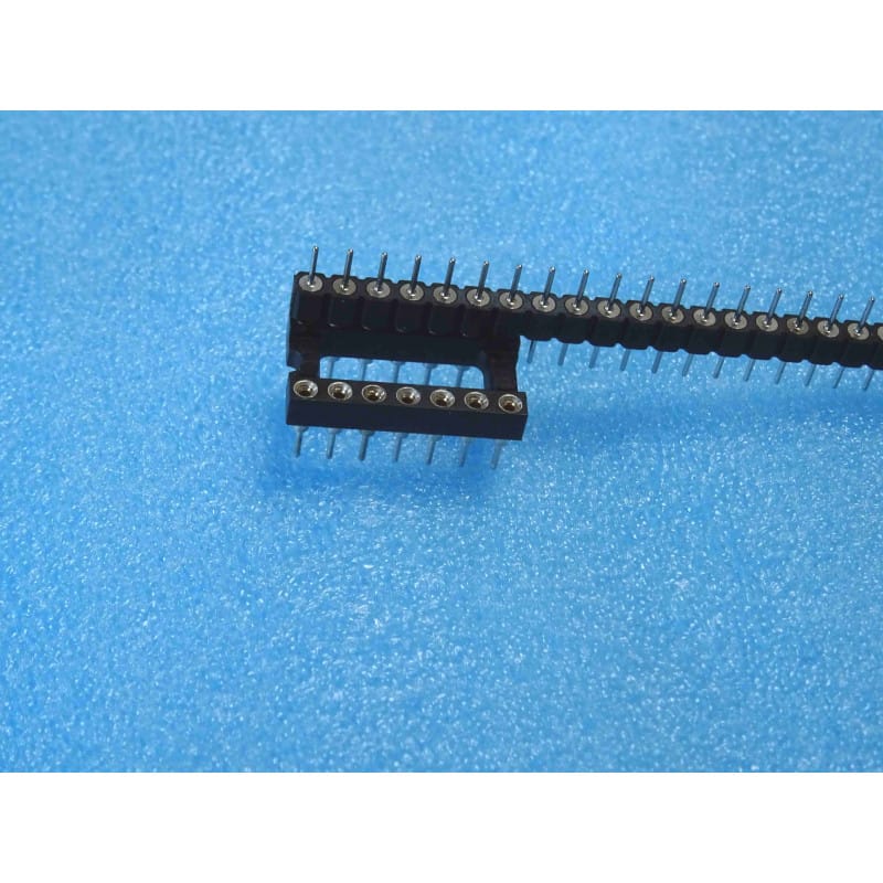 Lot de 8 Barrettes de Broches Mâles Sécables 20 Contacts à Pins Ronds (Support Tulipe) – Mill-Max 350-90-120-00-006000 / 350-10-120-00-006000