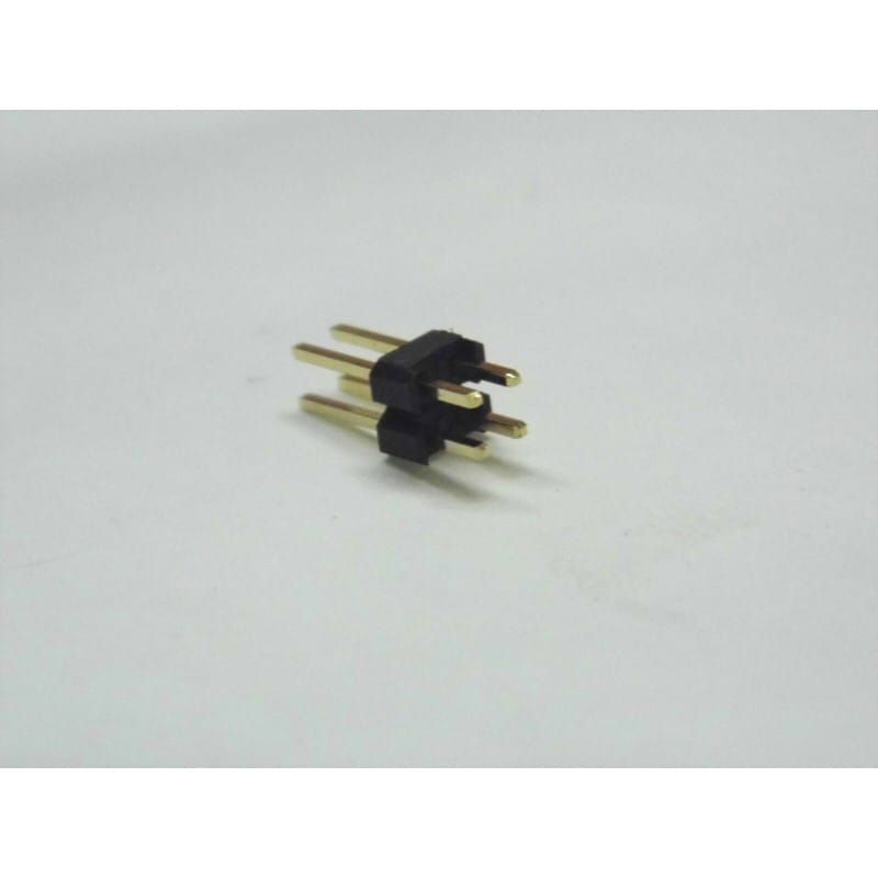 Lot de 40 Barrettes de Broches Mâles Droites Sécables Double Rangée 2 x 2 Contacts Dorées (Pas de 2,54 mm / Pas 0,1")