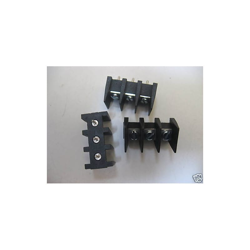 Lot de 10 Borniers de Puissance à Visser 3 Contacts pour Secteur / Circuit Imprimé (Pas de 10 mm / 250V–450V)