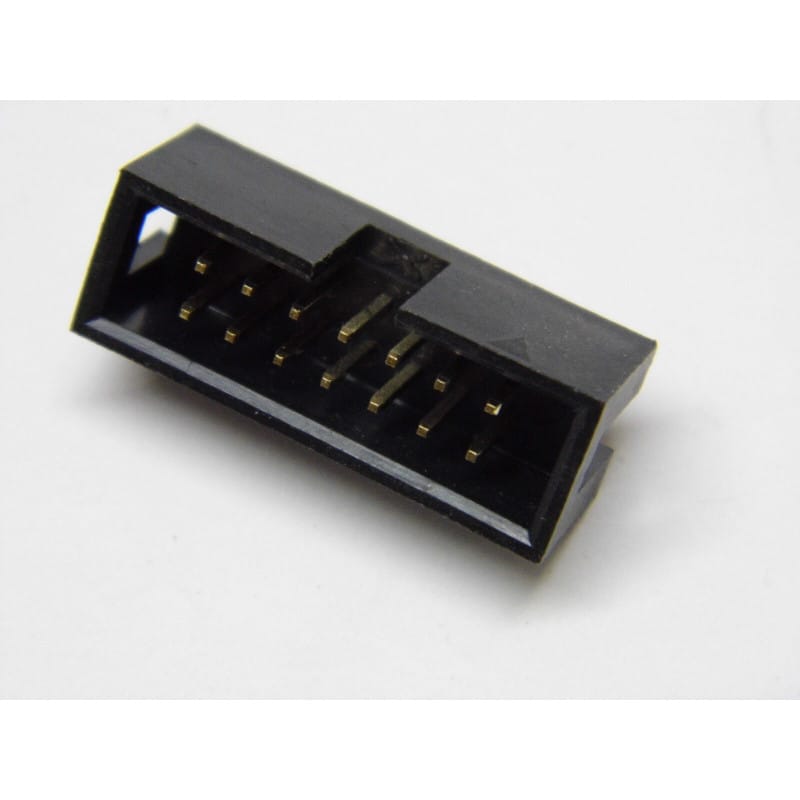 Lot de 5 Connecteurs HE10 / HE14 Mâles Droits 14 Contacts à Piquer – Embase PCB Droite Low-Profile (Pas 2,54 mm)