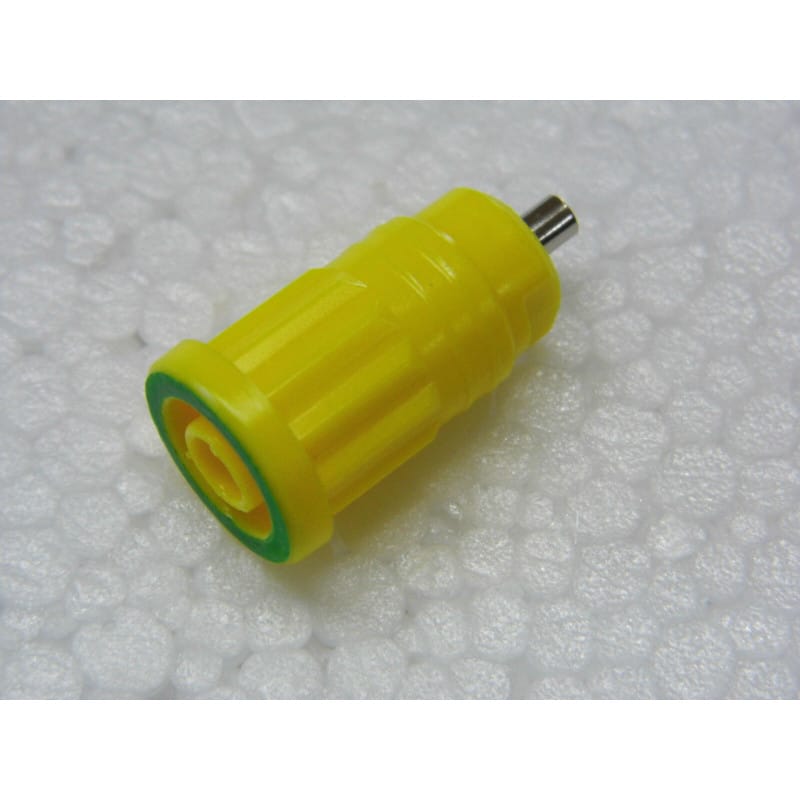 Lot de 50 Douilles Bananes 4 mm de Sécurité à Fixation Rapide – Electro-PJP 3290 Jaune/Vert (1000 V CAT III / 25 A)