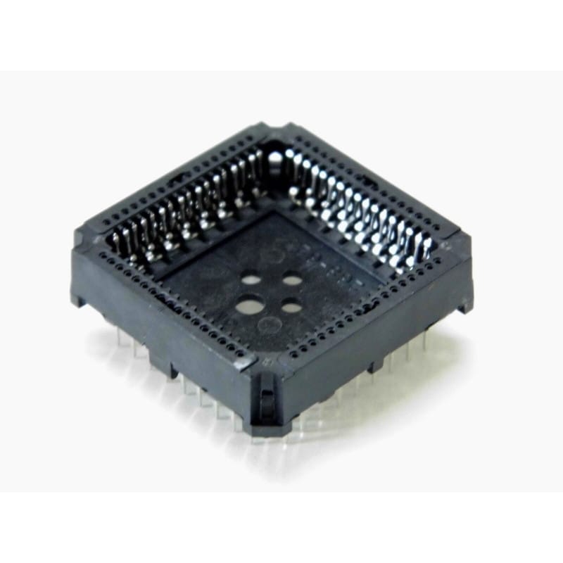 Lot x10 - support ci PLCC 68 points (4x17pts) traversant