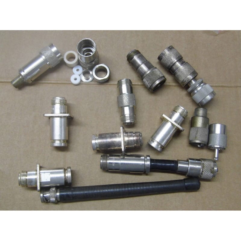 Lot de Divers Connecteurs Coaxiaux RF d'Occasion – Assortiment Multi-Séries (BNC, N, PL-259 / UHF, SMA, TNC)