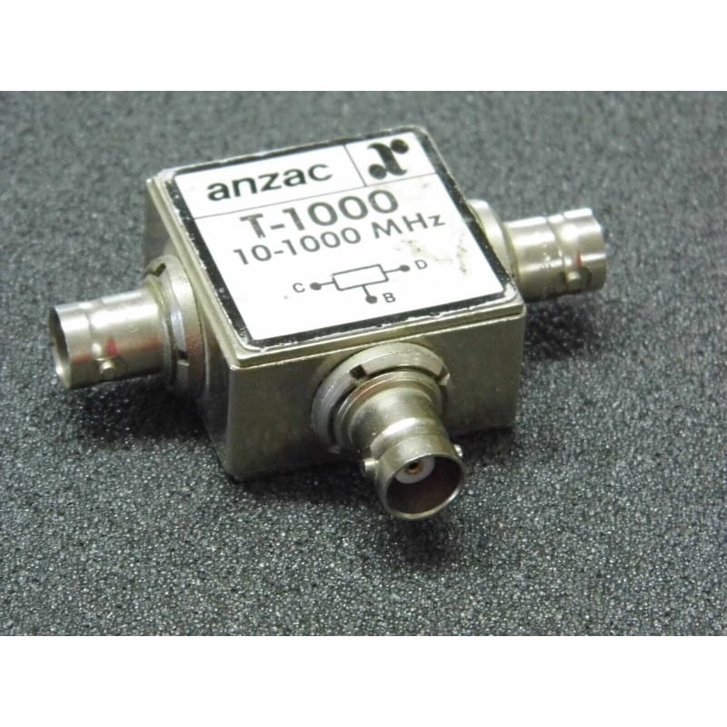 Répartiteur / Diviseur de Puissance Coaxial RF 2 Voies (Power Splitter / Combiner) – ANZAC (M/A-COM) T-1000 – Connecteurs N Femelles (10 MHz à 1000 MHz) – 50 Ohms