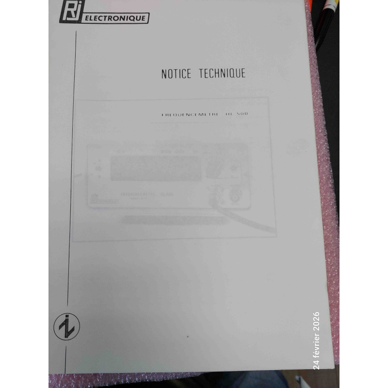 [hl500] Notice d'Utilisation Officielle / Manuel Technique – Fréquencemètre Numérique RJ ÉLECTRONIQUE HL500 (Édition en Français – Occasion Bon État)