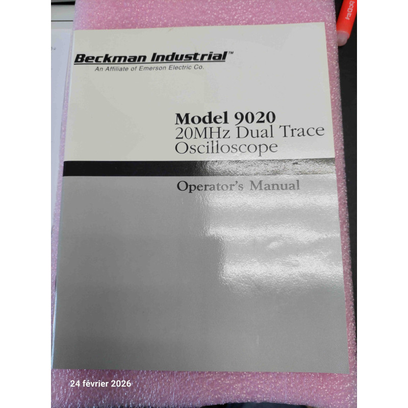 [9020] Manuel d'Utilisation Officiel (Operator's Manual) pour Oscilloscope 20 MHz – BECKMAN INDUSTRIAL 9020 (Édition en Anglais)