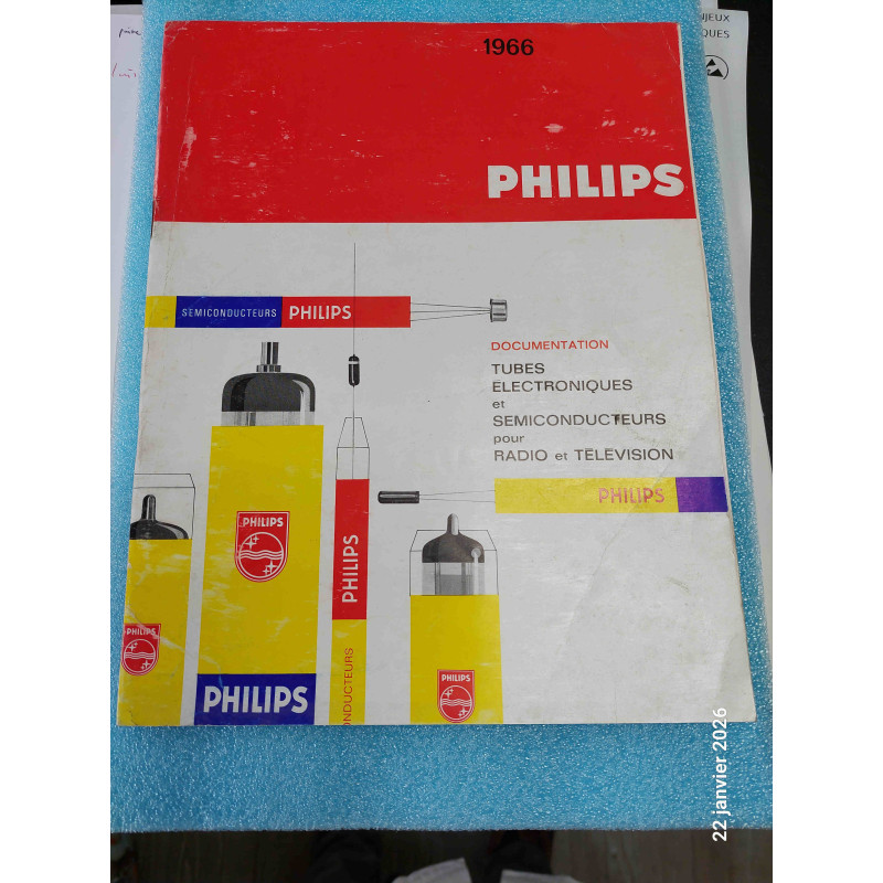 [edition 1966] Guide Technique Constructeur & Manuel de Brochages – Tubes Électroniques et Semiconducteurs PHILIPS (Édition 1966 – 39 Pages – Occasion Bon État)