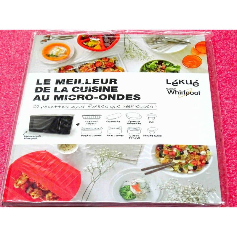[203246145840] Livre de Recettes Culinaire – "Le Meilleur de la Cuisine au Micro-Ondes" (Partenariat Lékué & Whirlpool – 30 Recettes Rapides & Saines)