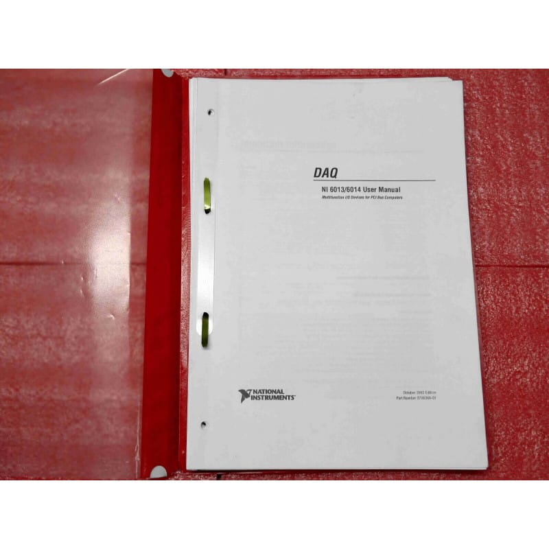 [194931953594] Manuel Utilisateur Constructeur / Guide Technique – Cartes d'Acquisition Multifonctions NATIONAL INSTRUMENTS DAQ NI 6013 / NI 6014 pour Bus PCI (Édition Octobre 2002 – Réf. 370636A-01)